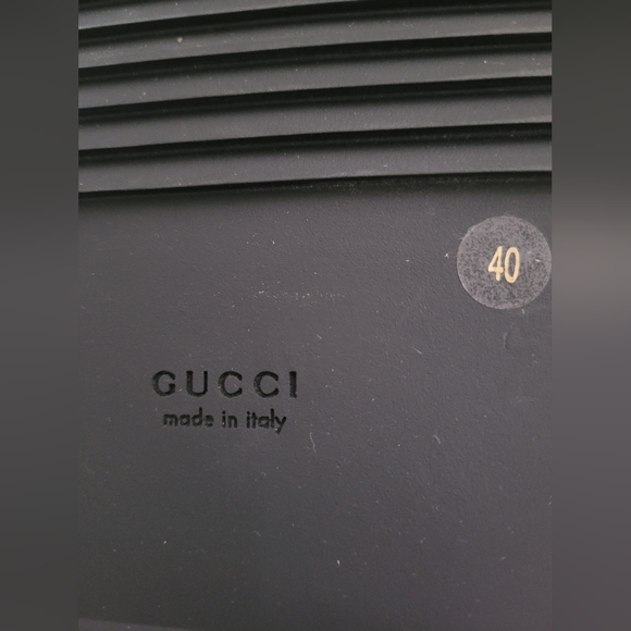 GUCCI Angelina Platform SandalBlack Jacquard Denim Like New! - Picture 8 of 9